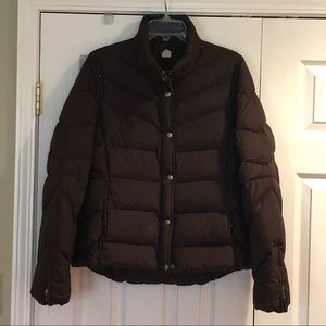 J. Crew Chocolate Brown Puffer Coat